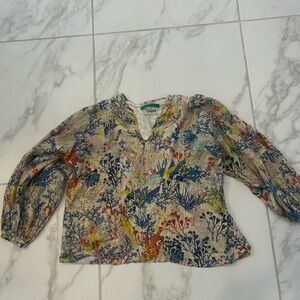Vibrant Floral Women's Blouse by Chufy
